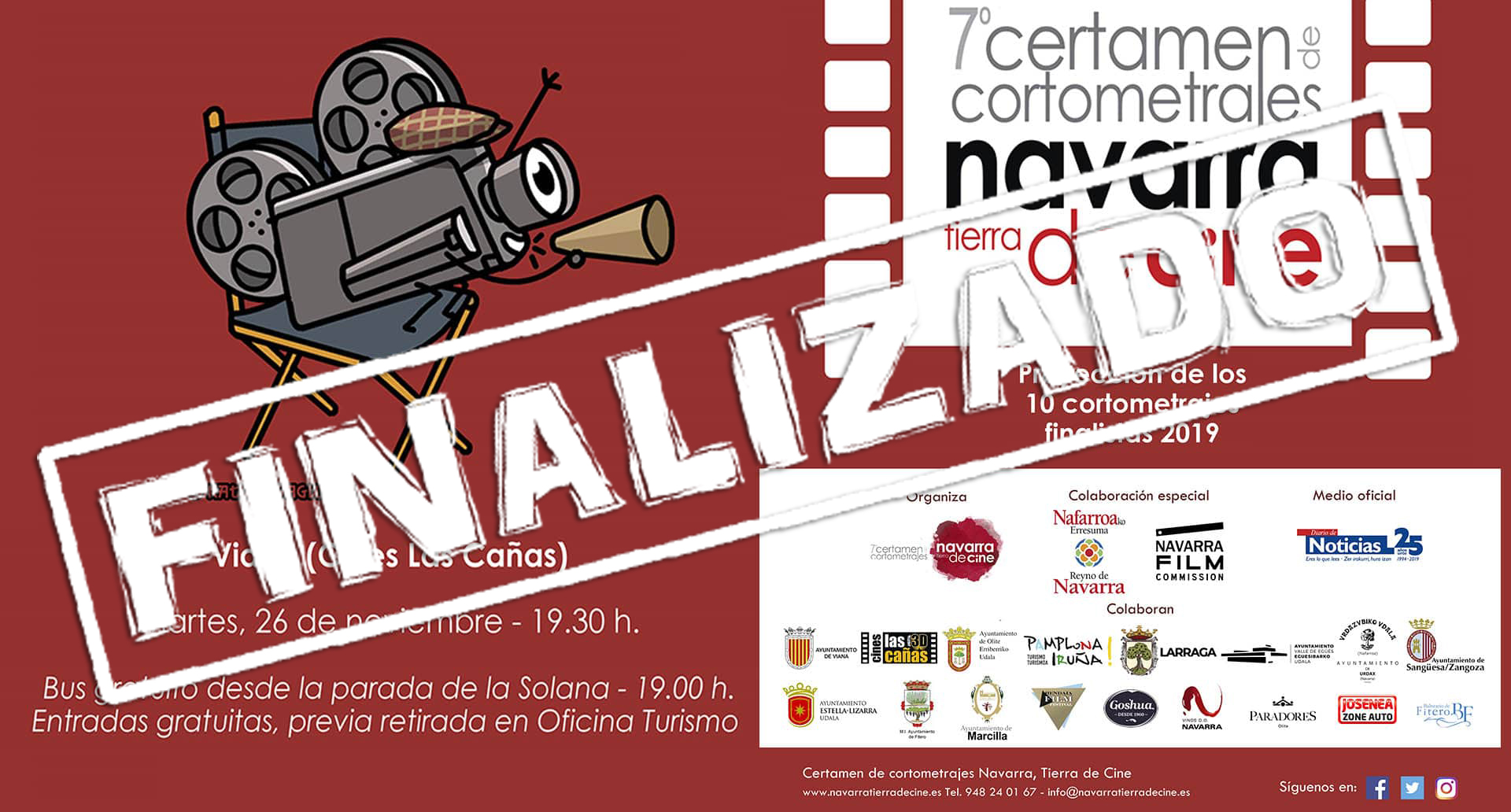 Cines Las Cañas proyectará los 10 cortomatrajes finalistas 2019